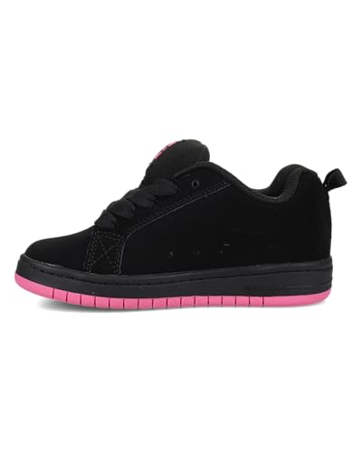 DC Kids Court Graffik Skate Shoe - 1 Little Kid Black/Pink
