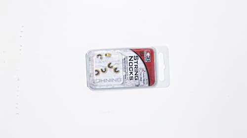 Bohning Hunter Black Arrow Nocks - Pack of 6 Brass String Nocks with Positive Nocking Point