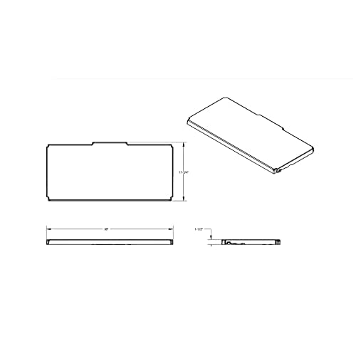 Suncast 38" Platinum Storage Cabinet Shelf for Mega Tall Storage Cabinet, 17.5" Deep, Steel Reinforced, Compatible with Model BMC8000, Made in The USA