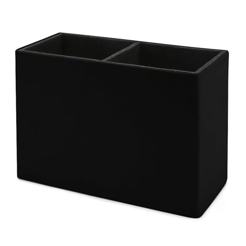 PU Leather Desk Organizer - Red Cardinal Pen Holder