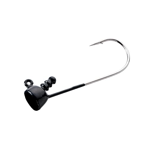 Spot Remover Jig Head with Nickel Hook for Soft Plastic Baits - 3/16 oz Black - 5 Pack