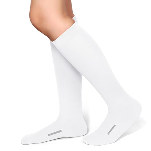 Youth Baseball Soccer Football Socks - Large, White