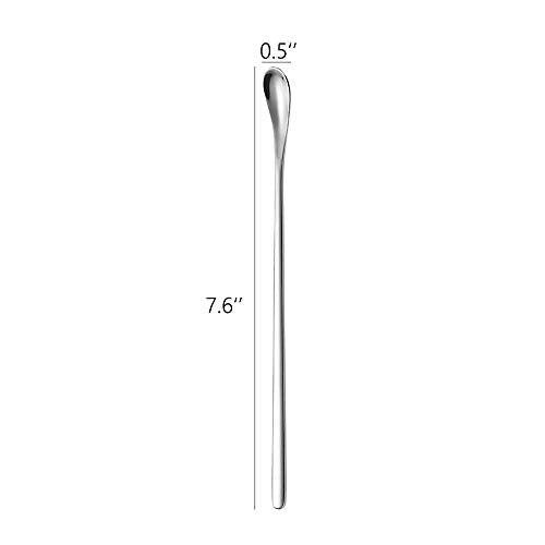 Stainless Steel Cocktail Stirring Spoon - Thick-Handle - Set of 4 (7.6 Inch)