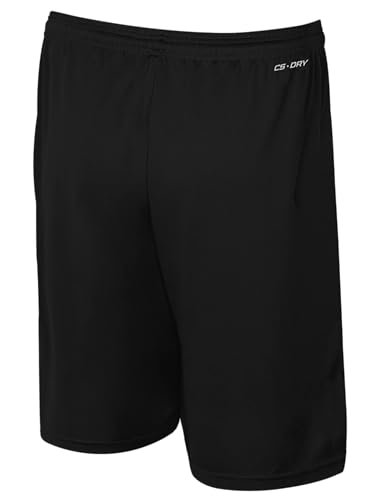 Capelli Sport Men's Athletic Shorts Medium Black White for Soccer & More