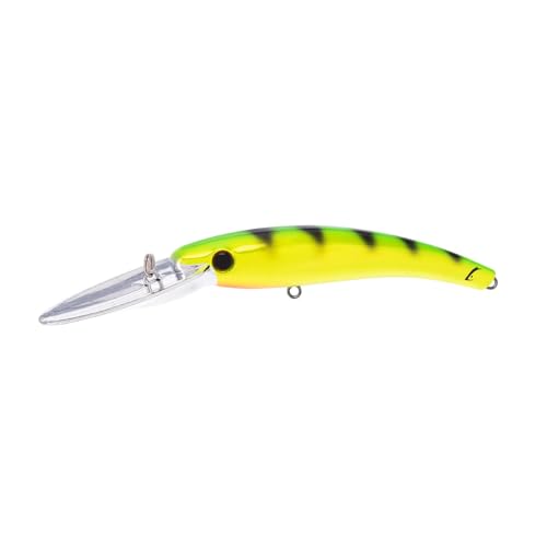 Precise Walleye Crankbait - Neon Perch, Trolling Design with Mustad Hooks