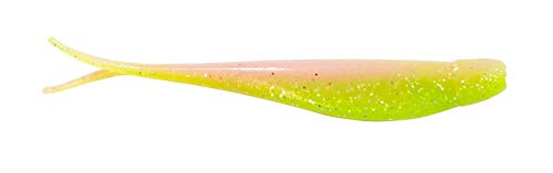 4-Inch Soft Plastic Jerkbait - Z-MAN Scented Jerk ShadZ 5 Pack - Electric Chicken