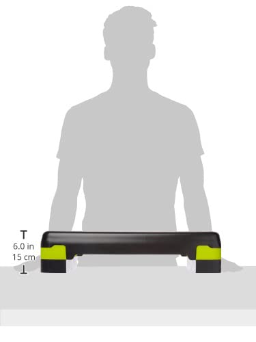 Compact Aerobic Step Platform - Adjustable Height, Black/Yellow