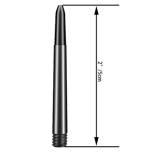 50 Pack Plastic Dart Shafts with Standard 2BA Thread - Black