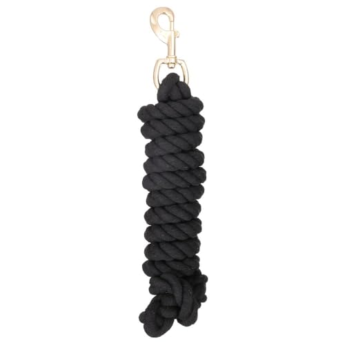 Economy Cotton Lead with Brass Bolt Snap - 3/4" x 8.5' Black