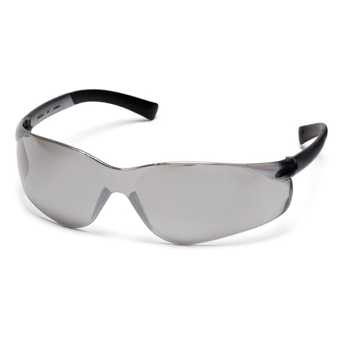 Ztek Safety Glasses - Silver Mirror Frame and Lens - ANSI Z87+