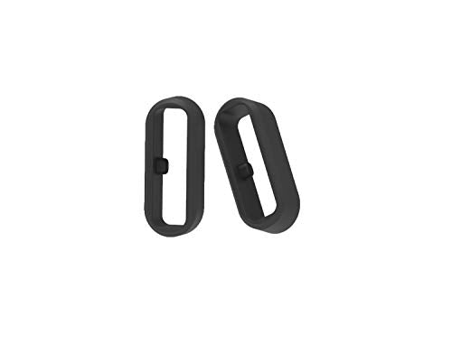 Silicone Fastener Ring for Garmin Watches - Black & Black