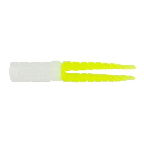 Crappie Magnet Jig Heads - 1/32 oz, White/Chart Color (5 Pack)