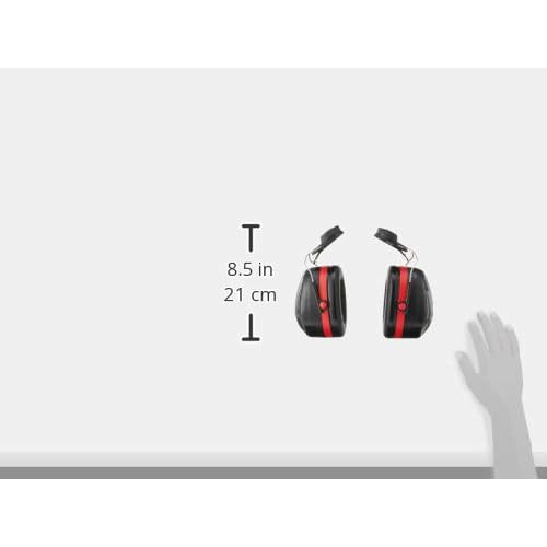 3M H10P3E Peltor Optime 105 Helmet Attachable Earmuff, Ear Protectors, Hearing Protection, NRR 27 dB, Black, Large