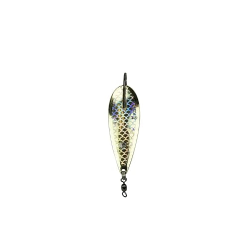 Bio-Spoon Weedless Fishing Lure - Gold Silver Scale, 2 1/4" 1/2oz