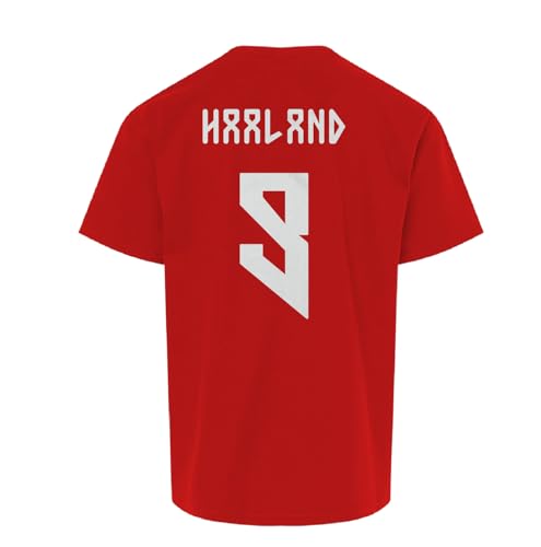 Norway Soccer Jersey Style T-Shirt - Haaland 9 Youth Unisex