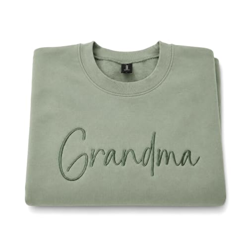 Large Grandma Embroidered Sweatshirt - Cozy Gift for Grandma