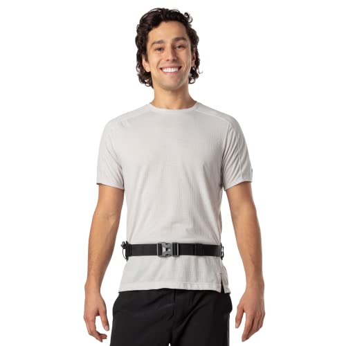 Hydration Waist Pack Belt with 18 oz Speed Draw Flask - Black/Gold