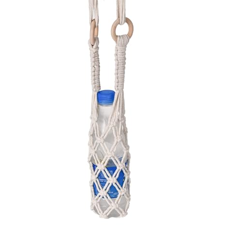 Eiyye Crochet Water Bottle Holder Crossbody Sling 2-Pack Lightweight Travel Carrier