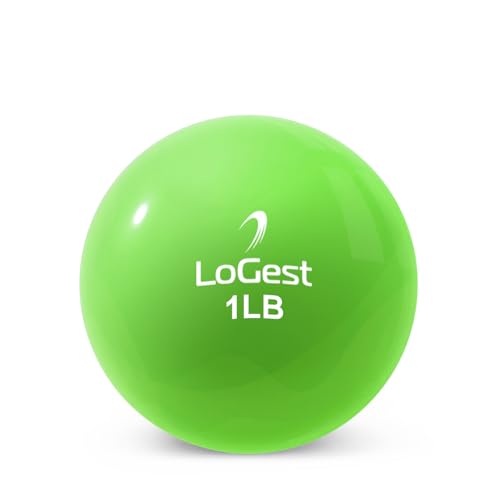 Logest 1LB Pair Weighted Toning Exercise Balls - Durable PVC Sand-Filled Gym Equipment