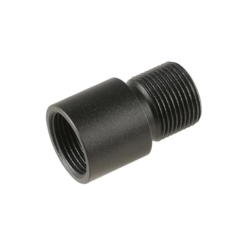 14mm CW to CCW Airsoft Tracer Unit Thread Adapter - Black
