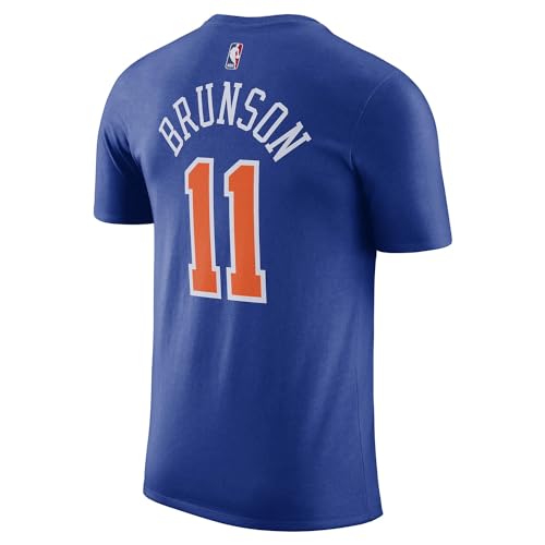 Jalen Brunson New York Knicks Youth Performance Jersey T-Shirt - Blue