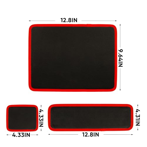 ?Arcomin 3PC Flexible Magnetic Tool Mat & Tray Holder - Magnetic Tool Tray, Flexible Magnetic Mat, PVC & Non-Slip for Garage Workshop, Auto Repair Tools (12.8x9.8/12.6x4/6.3x5.3in)