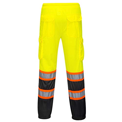 Portwest US388 High Visibility Two-Tone Reflective Lightweight Mesh Over Pants Hi Vis Cargo Safety Work Pants