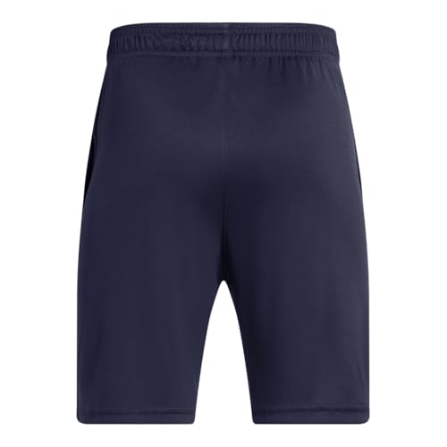 Under Armour Kids Tech Logo Shorts Big Kid Midnight Navy & Gray, 7-Inch Inseam