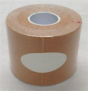 Kinesiology Tape Single Roll - Beige, 2" x 16.4' Hypoallergenic