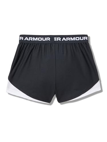 Under Armour Kids Tech Play Up Shorts - Medium, Black & White, Big Kid