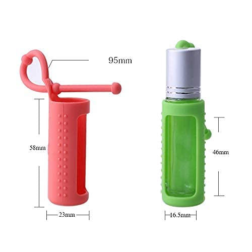 Essential Oil Bottle Holder Sleeve - 6 Pack Silicone Travel Case