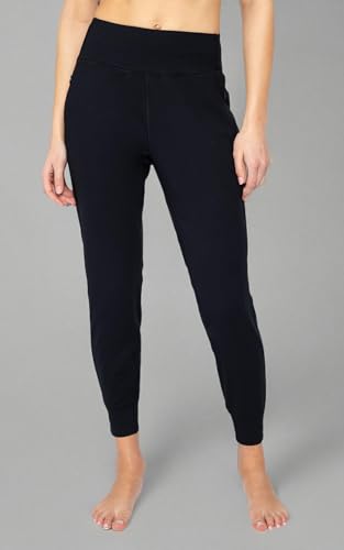 90 Degree By Reflex Women's Black High Waisted Jogger Pants Large Athletic Sweatpants