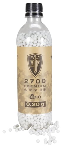 Biodegradable 6mm Airsoft BBs - 2700 Count, 0.20g Premium Ammo