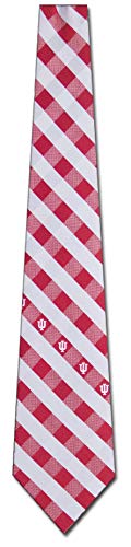 Indiana Hoosiers Check Poly Necktie - Men's Sports Tie
