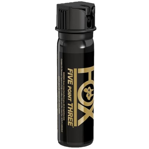 Fox Labs 3 Ounce Pepper Spray, 5,300,000 Scoville Heat Units, 10 Foot Range, Flip Top, Stream Spray