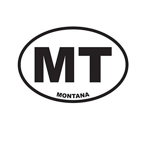 Montana State Oval Vinyl Sticker Decal - 5-Inch Weatherproof Laptop Decal