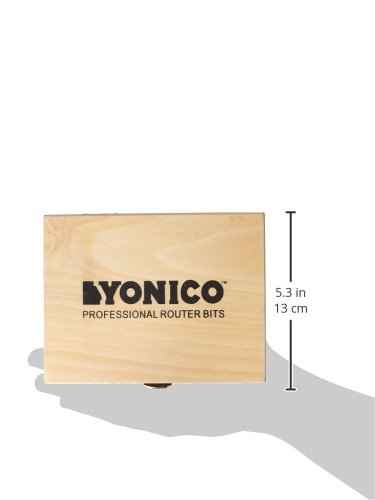 YONICO 45° Lock Miter Router Bit Set – 3 Bits, 1/2-Inch Shank for Precision Joinery