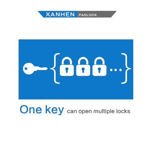 Keyed Alike Laminated Steel Padlocks with Long Shackle for Sheds, Fences & Lockers (12-Pack)