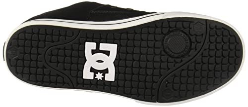 DC Men's Pure Casual Low Top Skate Shoe, Black/Black/White, 7 D D US