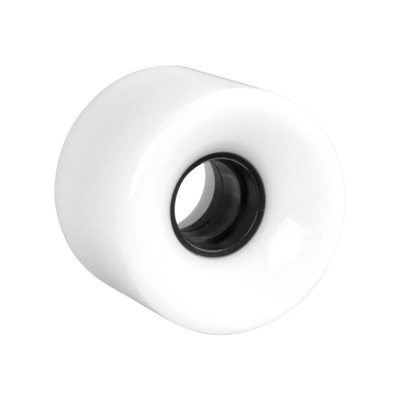RaceBon 60mm Longboard Skateboard Wheels Hardness 78A Polyurethane Cruising Wheel Free 608 Bearings and Spacers Set of 4 (White)