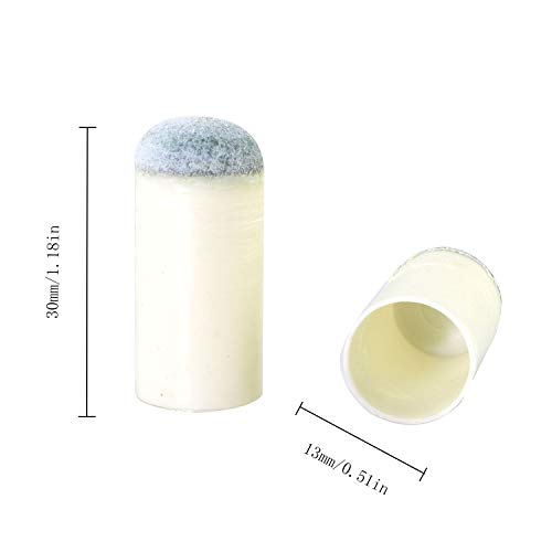 30pcs Billiard Cue Tips - 13mm Gray Durable Replacement Tips