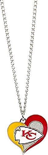 NFL Swirl Heart Necklace - Cute Team Spirit Jewelry Gift