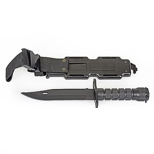 Rubber Knife Training Airsoft with Sheath Dummy Plastic Dagger