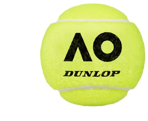 Dunlop Australian Open Tennis Balls 3-Pack for All Surfaces - High Performance