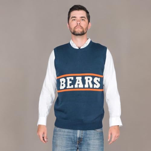 Da Bears Chicago Adult Vest Sweater - X-Large / Navy
