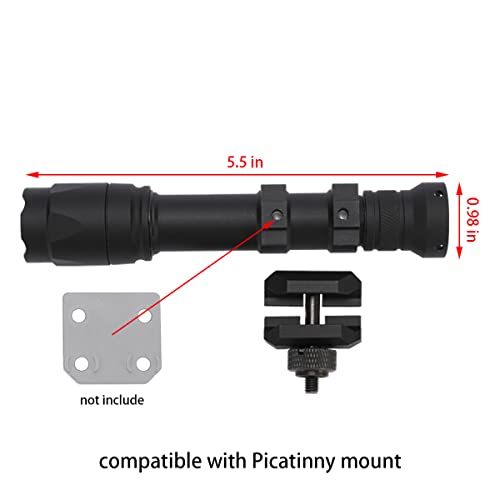 Phoking Tactical Flashlight Rifle Weapon Light M600C Mlok Flashlight LED White Light Tactical Light with Pressure Switch Tan