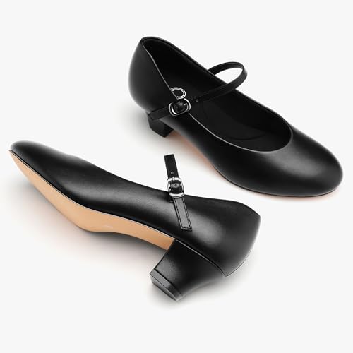 Stelle 1.5" Black Ankle Strap Women’s Character Ballroom Shoes - Size 7