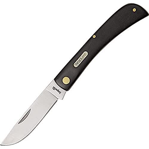 Large Folding Pocket Knife - 3.6" Blade, Black Handle