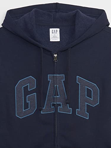GAP Men's Heritage Logo Full Zip Hoodie Tapestry Navy X-Large