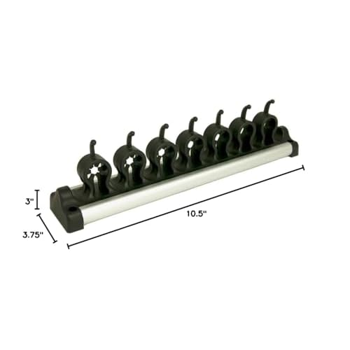 Casabella Wall Mount, Large, Black/Silver, Plastic/Metal, Storage Rack